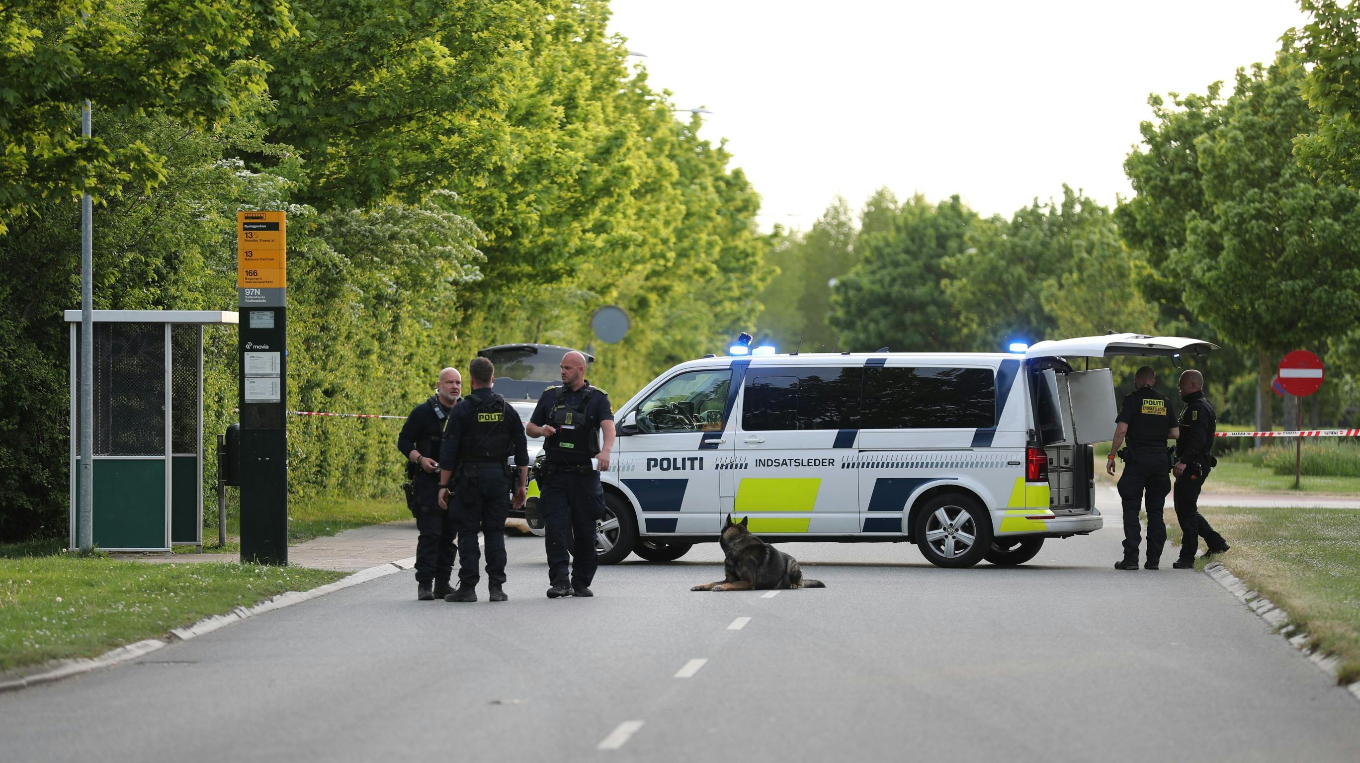 Politiet er i øjeblikket massivt til stede i Brøndby.