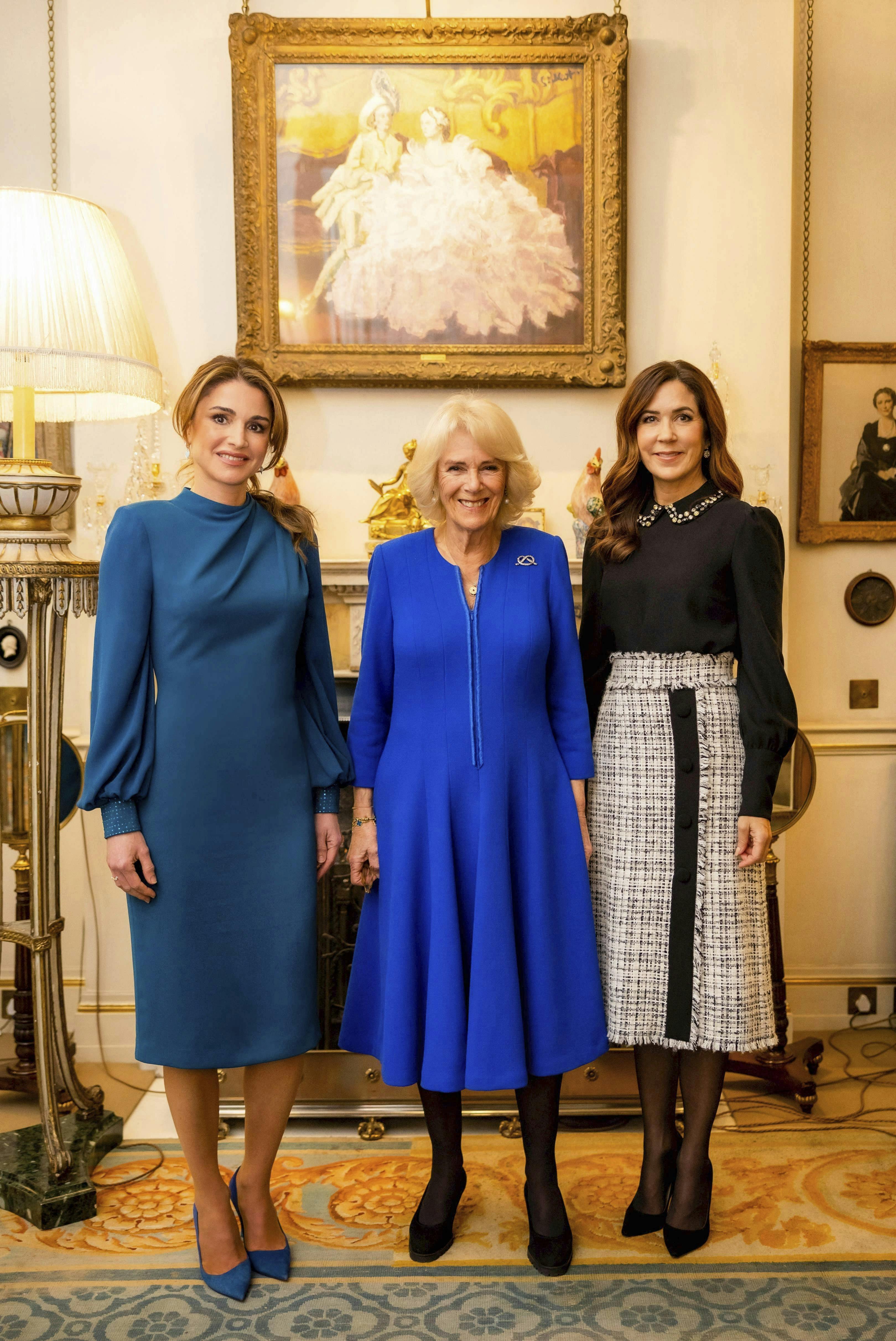 Dronning Rania, dronning Camilla og kronprinsesse Mary