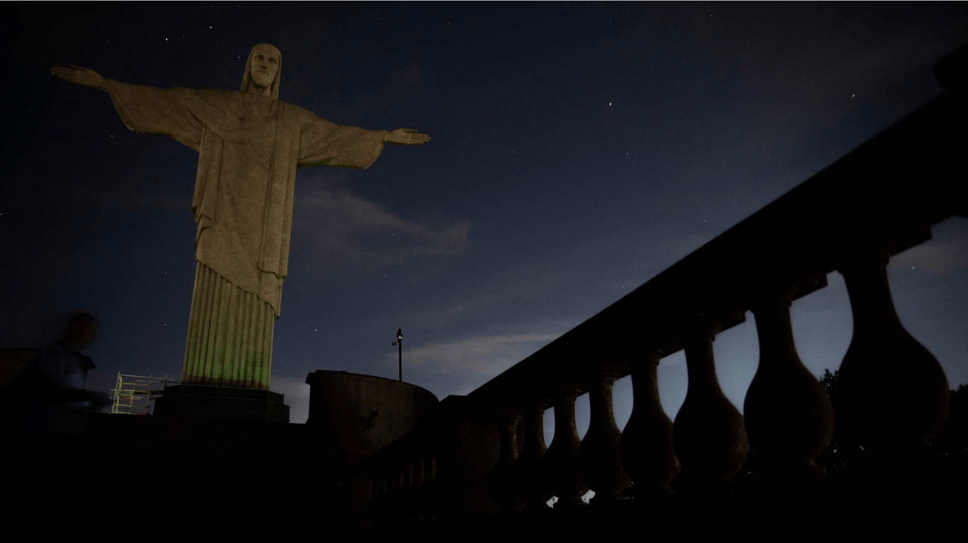 Sådan så det ud, da lyset blev slukket.