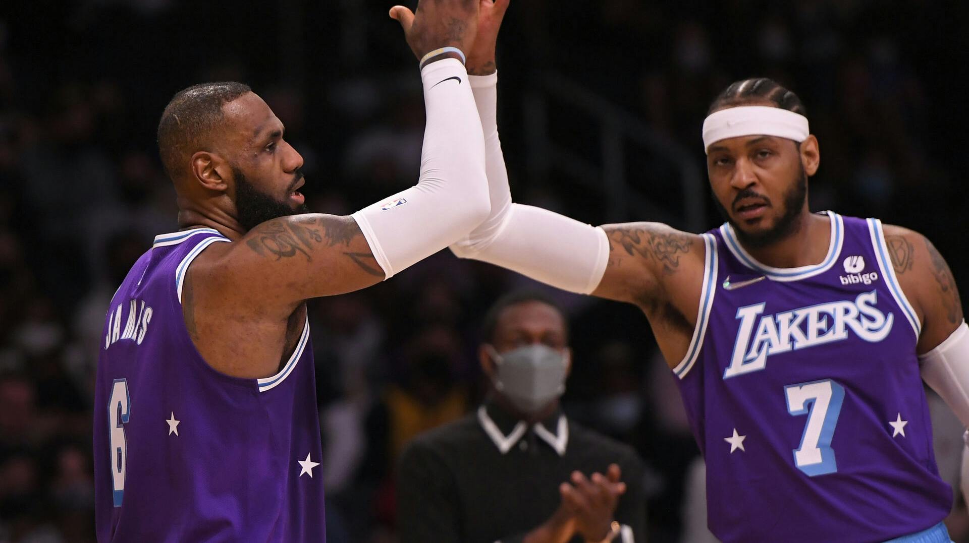 Carmelo Anthony spillede blandt andet sammen med LeBron James i den absolute sidste del af karrieren i Los Angeles Lakers.