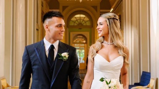 Lautaro Martinez og Agustina Gandolfo blev i denne weekend gift i Italien. 