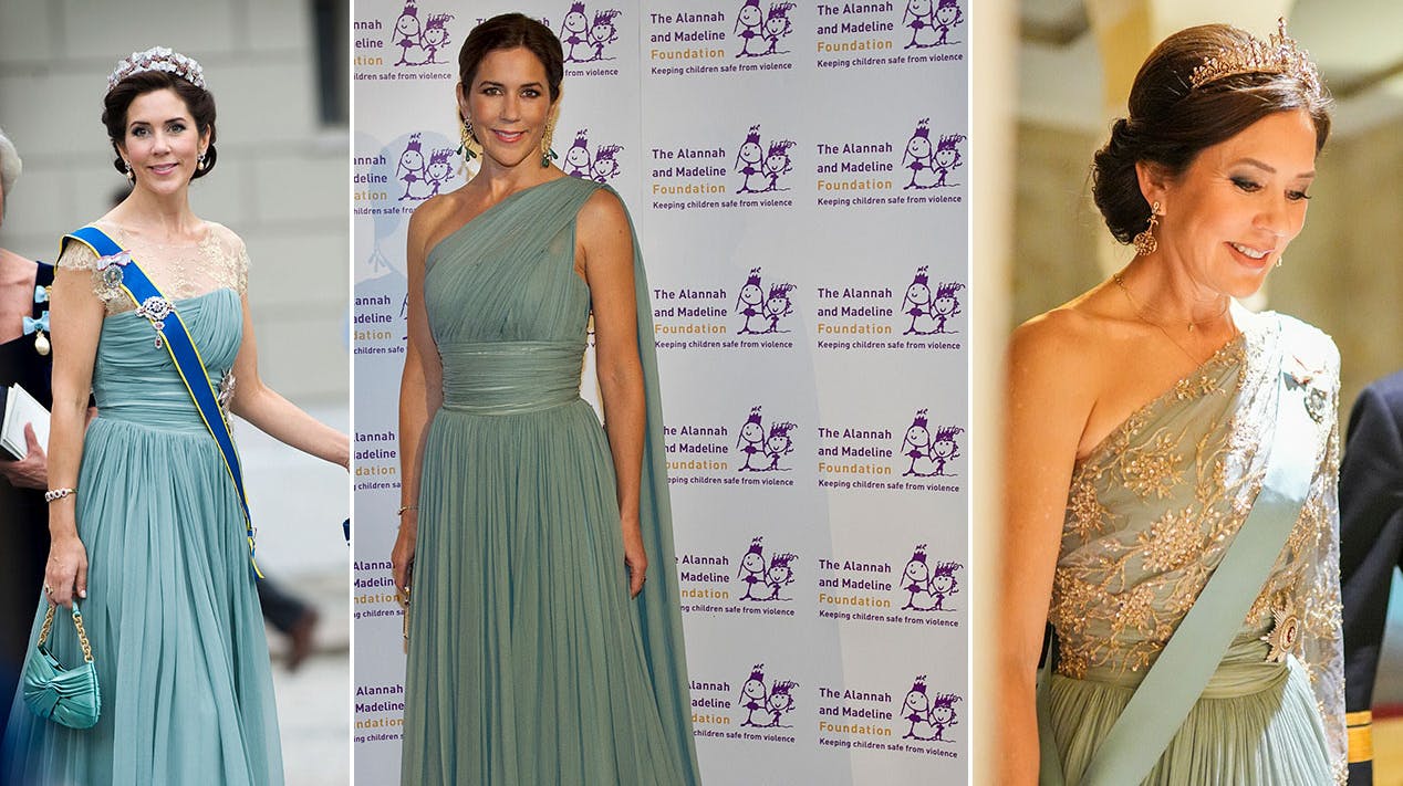 Mary har brugt den smukke kjole designet af Jesper Høvring ved flere lejligheder. 