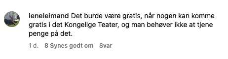 En bruger mener, løbet burde være gratis.