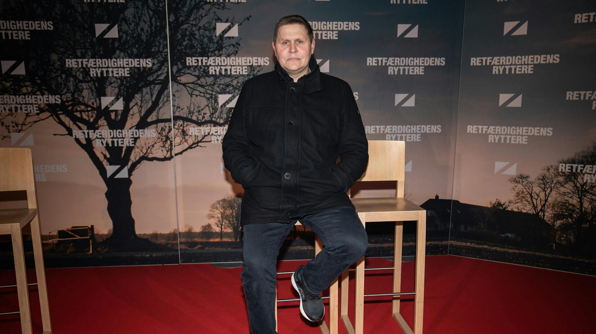 Henrik Noél Olesen til gallapremieren på Anders Thomas Jensens komedie "Retfærdighedens ryttere" i Imperial i København onsdag den 18. november 2020.