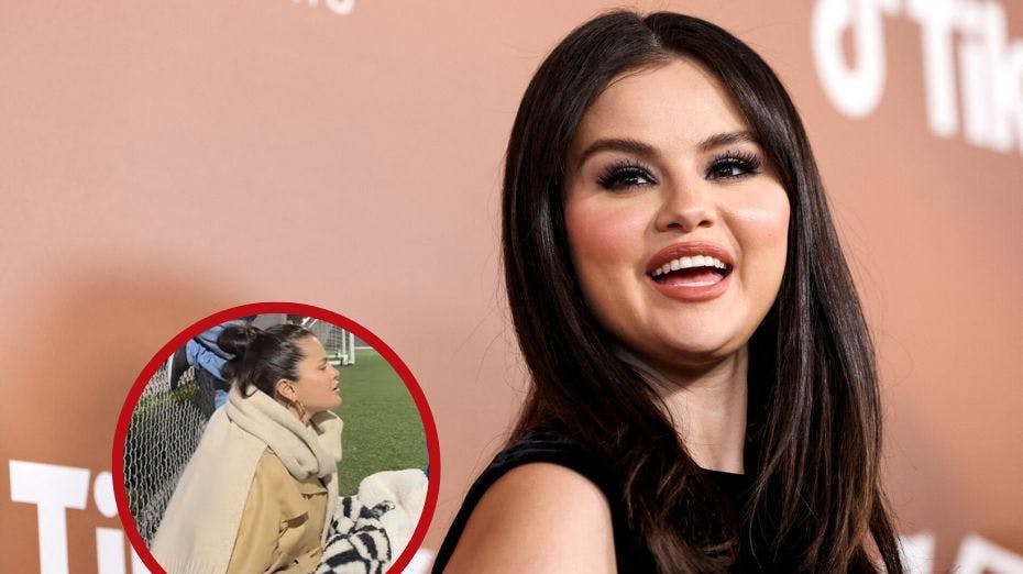 Selena Gomez gav den gas, da hun var ude at se fodbold forleden.