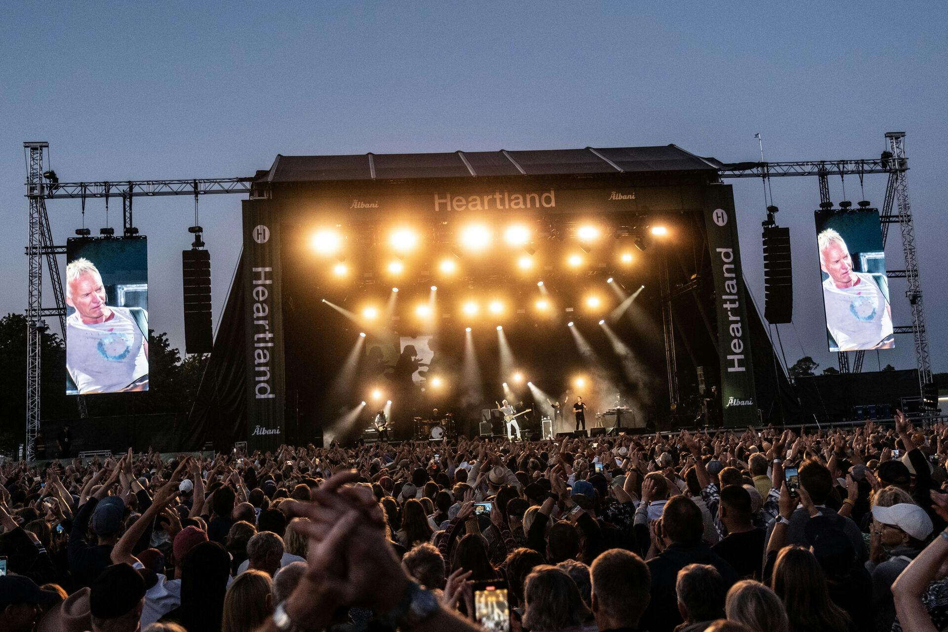 Sting tændte op for Heartland Festival fredag aften.