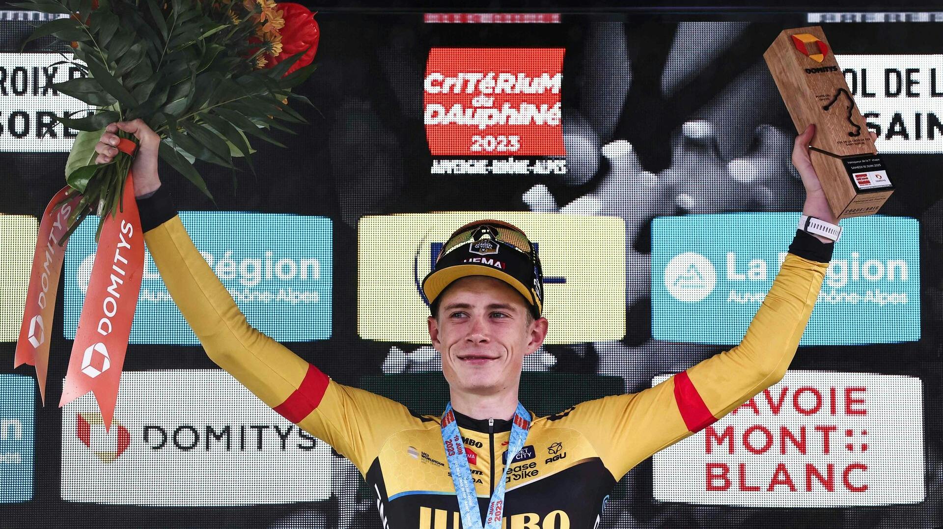 Jonas Vingegaard blev nummer to på sidste etape af Critérium du Dauphiné og vandt løbet samlet. 