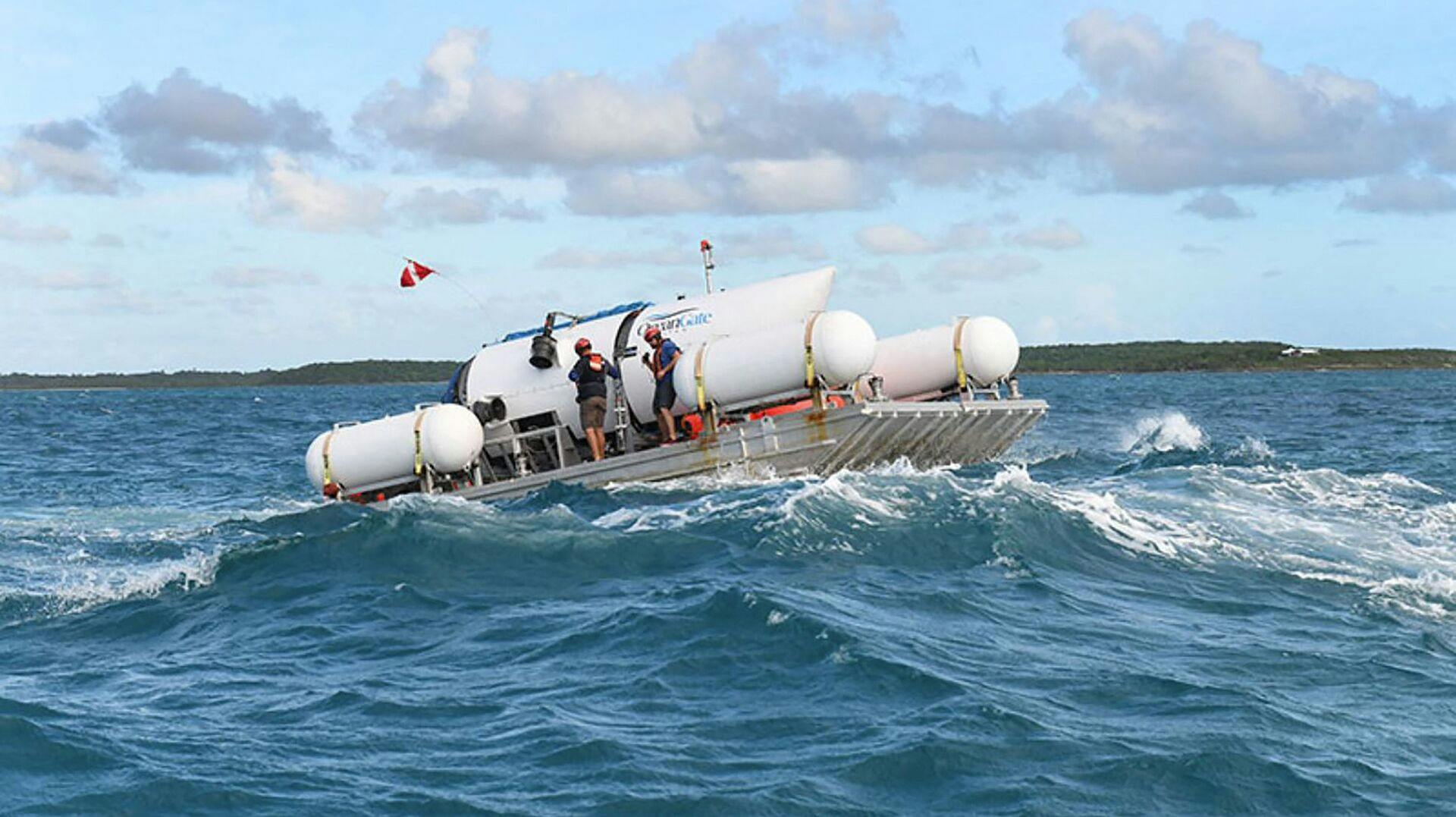 Her ses ubåden kaldet Titan på overfladen. Her burde den ifølge firmaets tidligere sikkerhedschef være blevet.