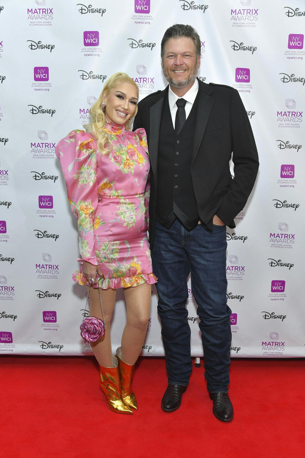 Photo by: NDZ/STAR MAX/IPx 2022 10/26/22 Gwen Stefani and Blake Shelton at the NYWICI's Matrix Awards on October 26, 2022 in New York City.