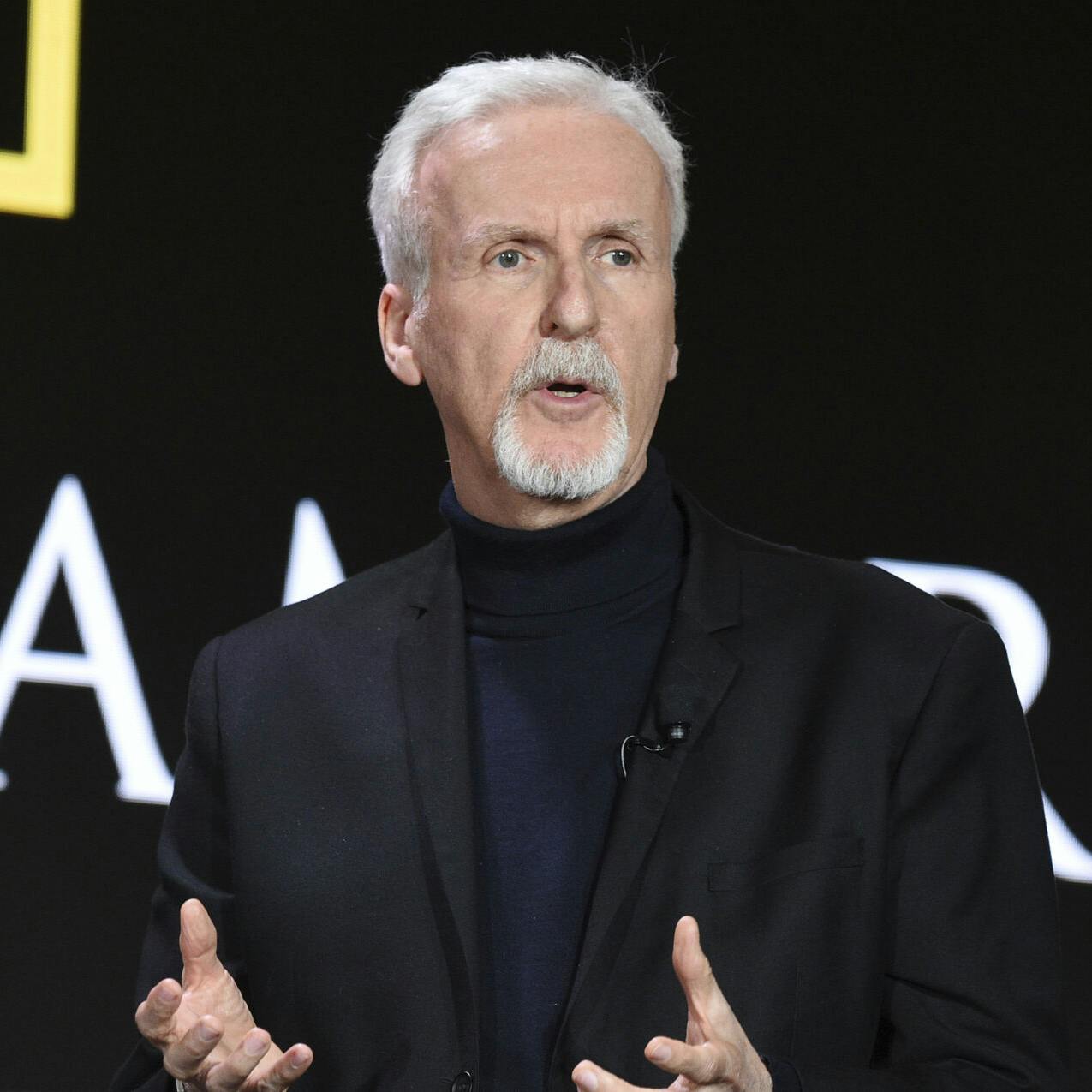 James Cameron participates in the National Geographic "Secrets of the elephants" panel during the Winter Television Critics Association Press Tour, on Friday, Jan. 13, 2023, at the Langham Huntington Hotel in Pasadena, Calif. (Photo by Richard Shotwell/Invision/AP)