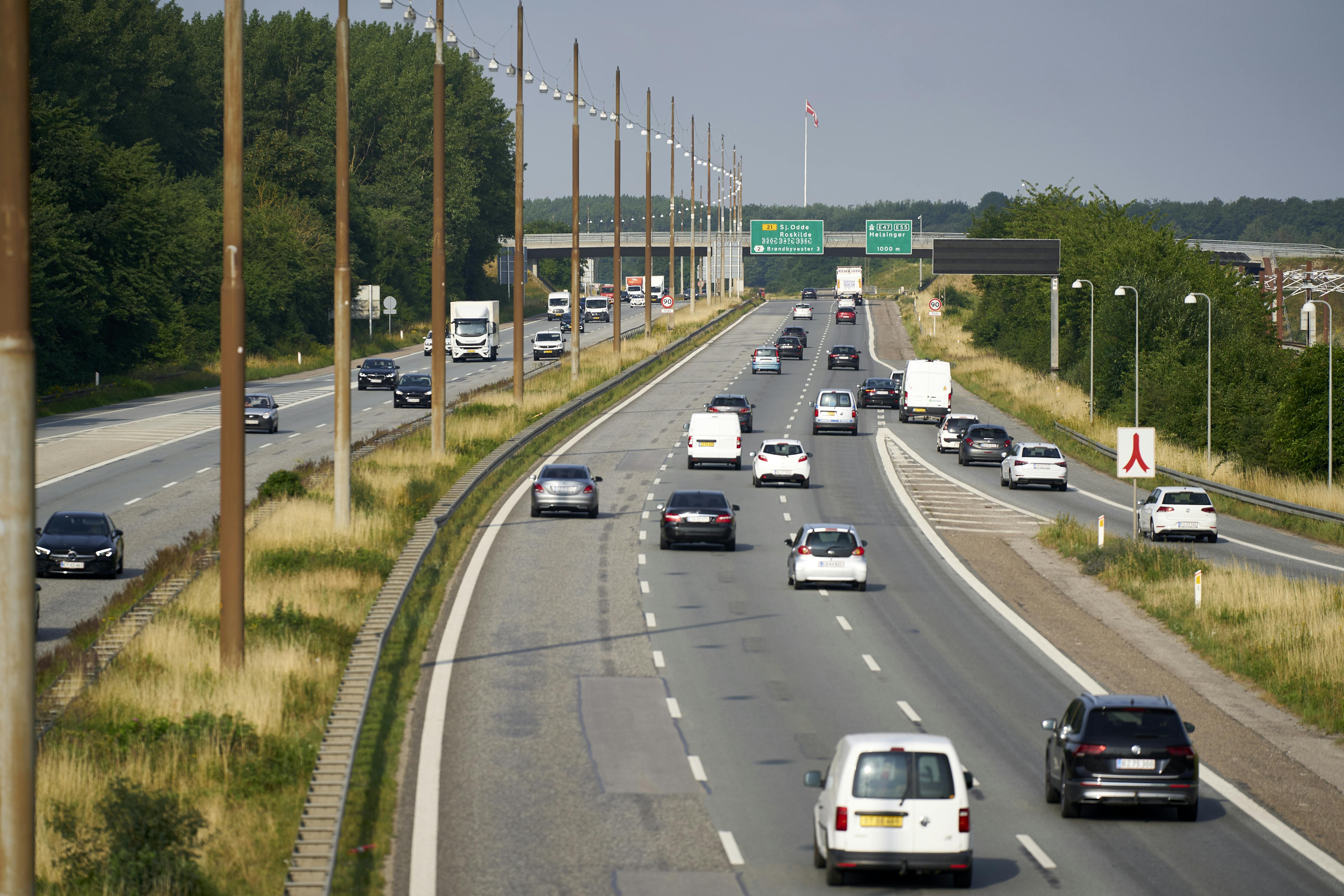 Holbækmotorvejen set fra Avedøre Havnevej. Hvidovre d. 15. juli 2021