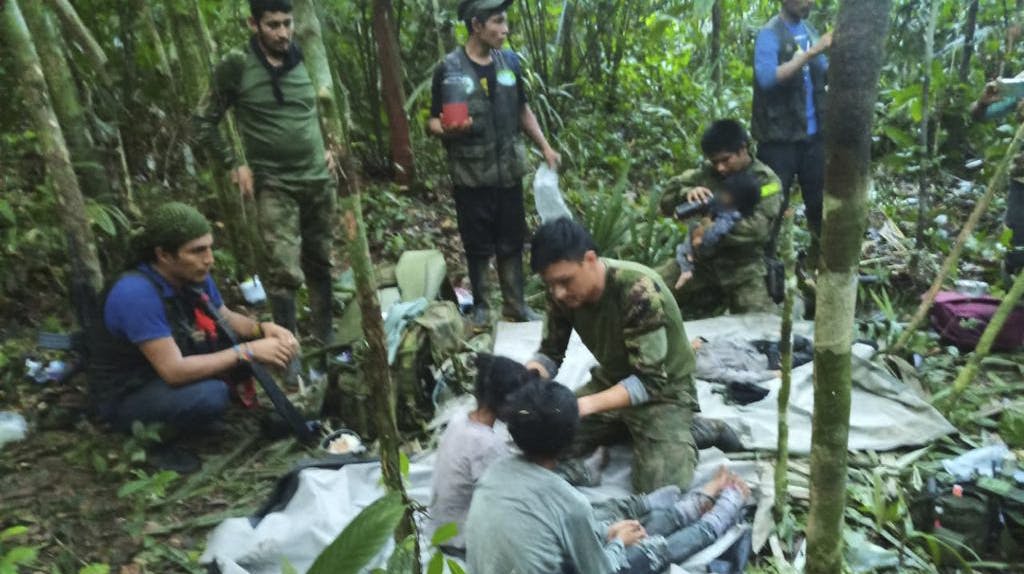 De fire børn blev reddet efter 40 dage i junglen