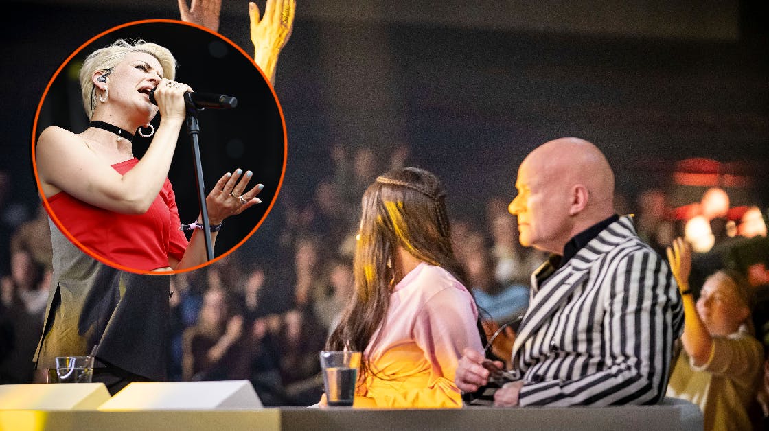 Stine Bramsen får den kolde skulder af Thomas Blachman, der bestemt ikke kan se hende i rollen som ny dommer i X Factor.