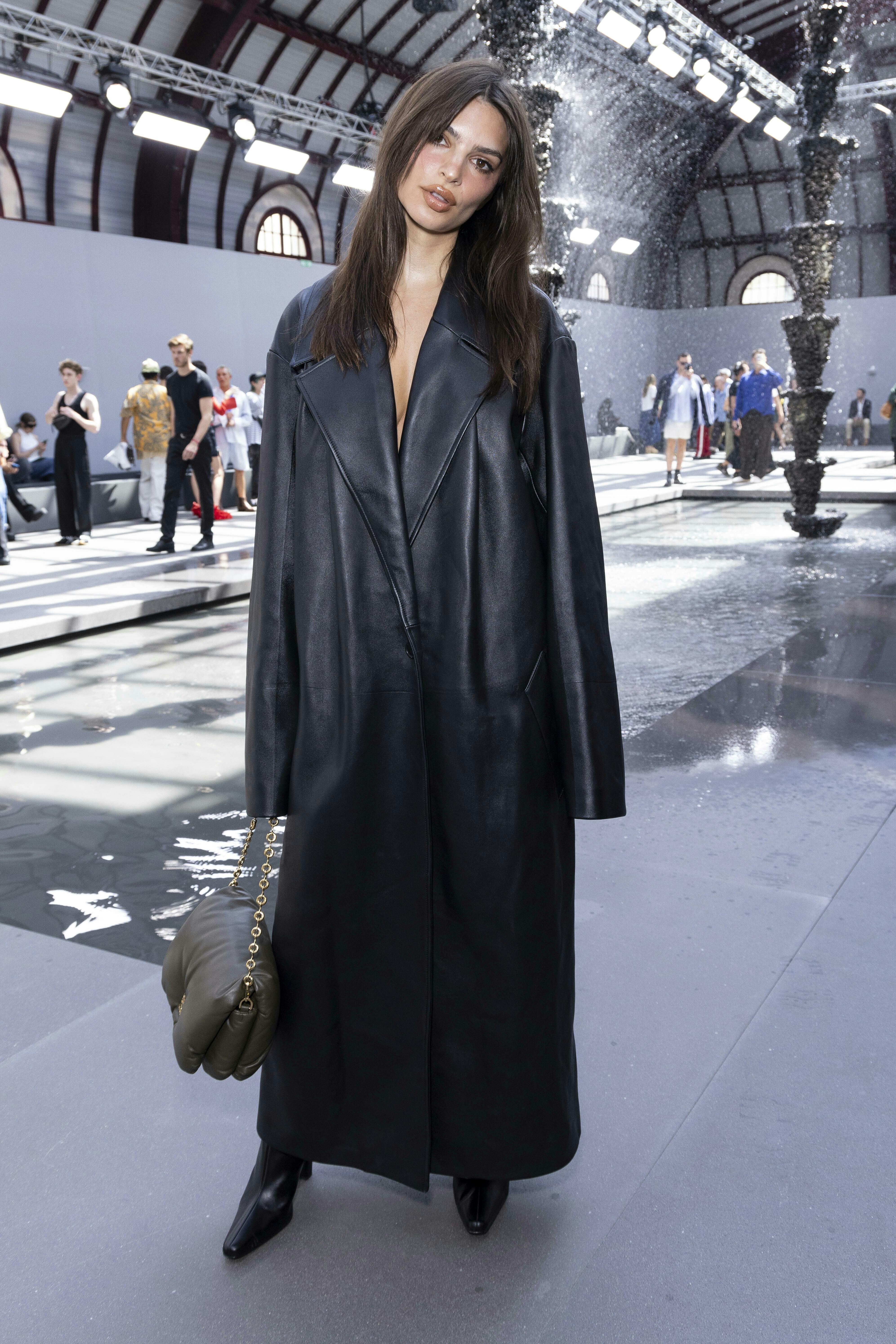 Emily Ratajkowski attends LOEWE Spring Summer 2024 Runway during Paris Fashion Week on June 2023 - Paris; France 24/06/2023 Photo by: Ik Aldama/picture-alliance/dpa/AP Images