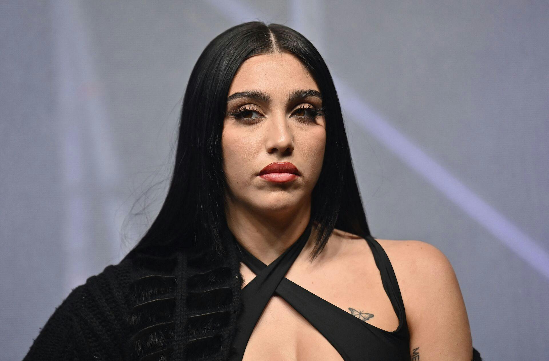 US singer Lourdes Leon arrives for the Mugler H&M Global Launch Event on April 19, 2023, in New York City. - H&M announced in March 2023 its Mugler collaborative collection, slated to launch in stores and online on May 11, 2023. (Photo by ANGELA WEISS / AFP)