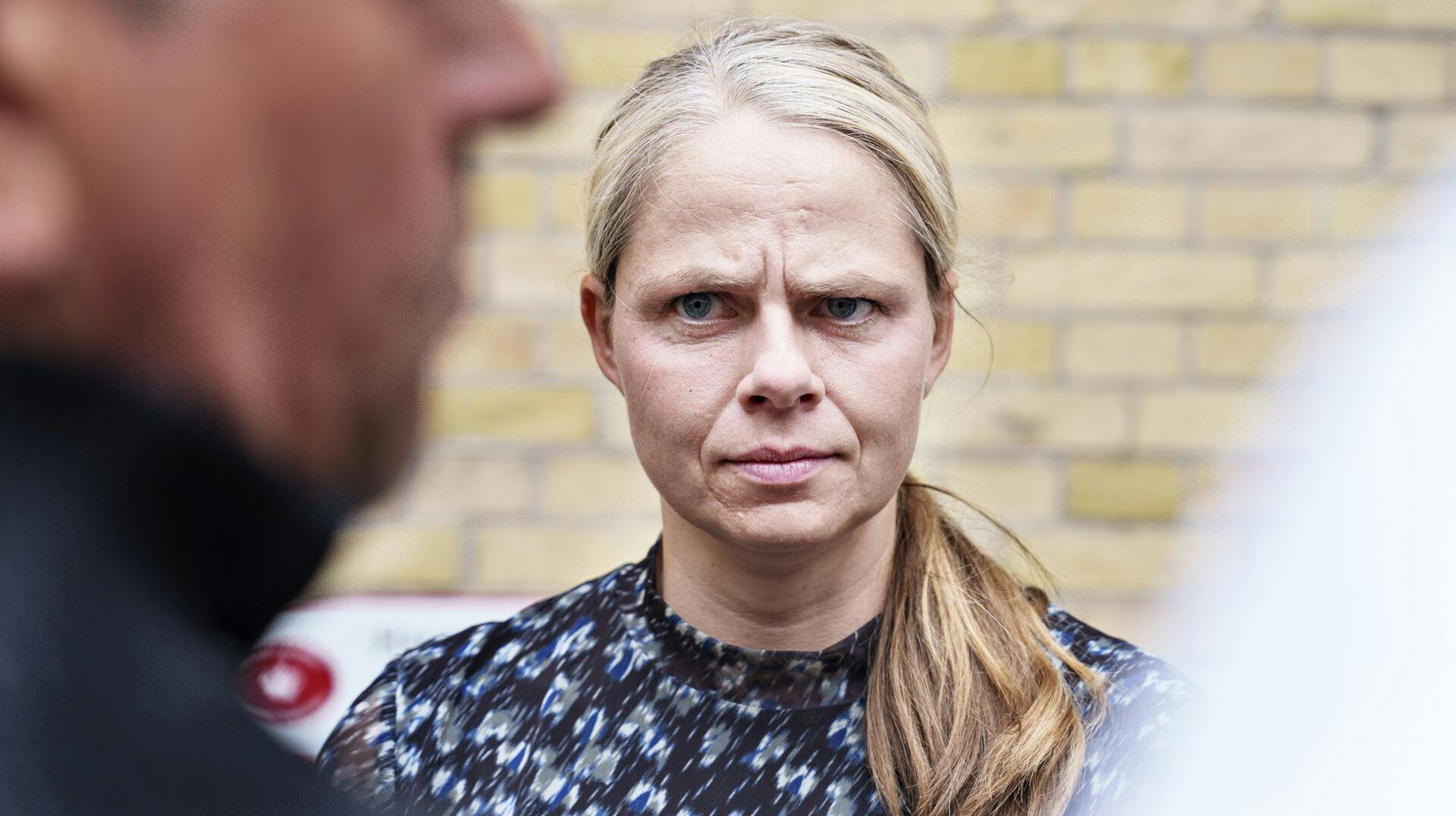 Anklager Mette Bendix efter domsafsigelsen i sagen om drabet på 22-årige Mia Skadhauge Stevn ved Retten i Aalborg, torsdag den 29. juni 2023.. (Foto: Henning Bagger/Ritzau Scanpix)