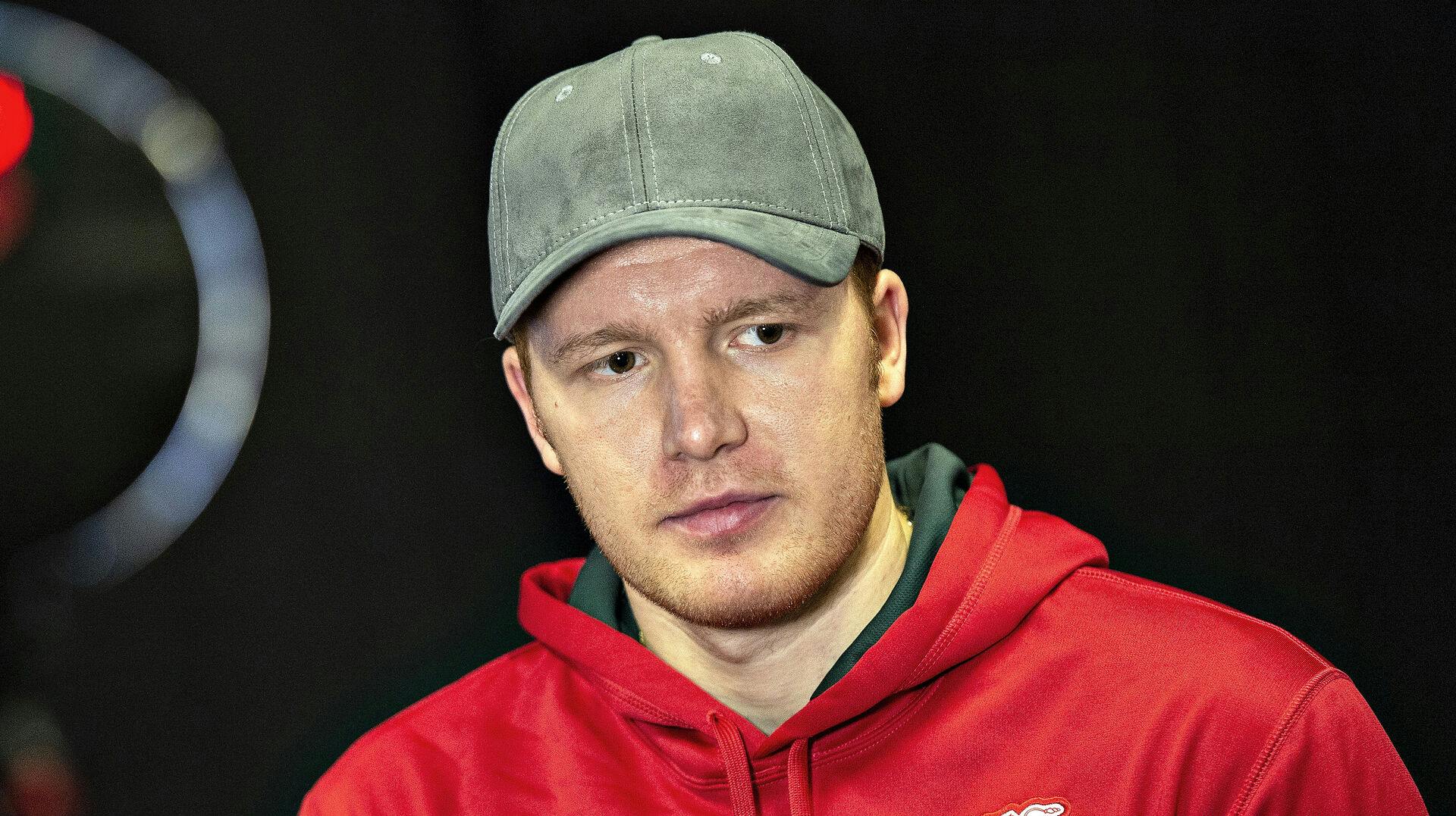 (ARKIV) Målmand Frederik Andersen ses her under det danske ishockeylandsholds pressemøde i Boxen i Herning , den 3. maj 2018. Ishockeymålmand Frederik Andersen fylder 30 år tirsdag den 1. oktober 2019. . (Foto: Henning Bagger/Ritzau Scanpix)
