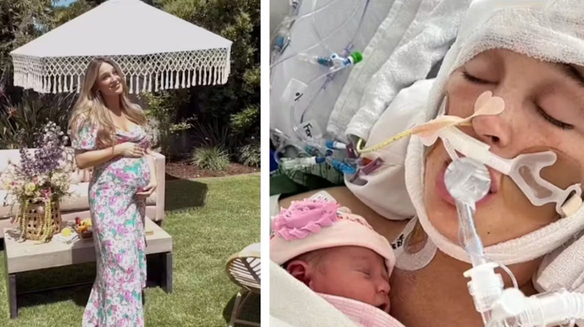 35-årige Jackie Miller James kollapsede tilbage i maj, da hun var højgravid. Nu er hun vågnet fra sin koma og har mødt sin nyfødte datter for første gang.