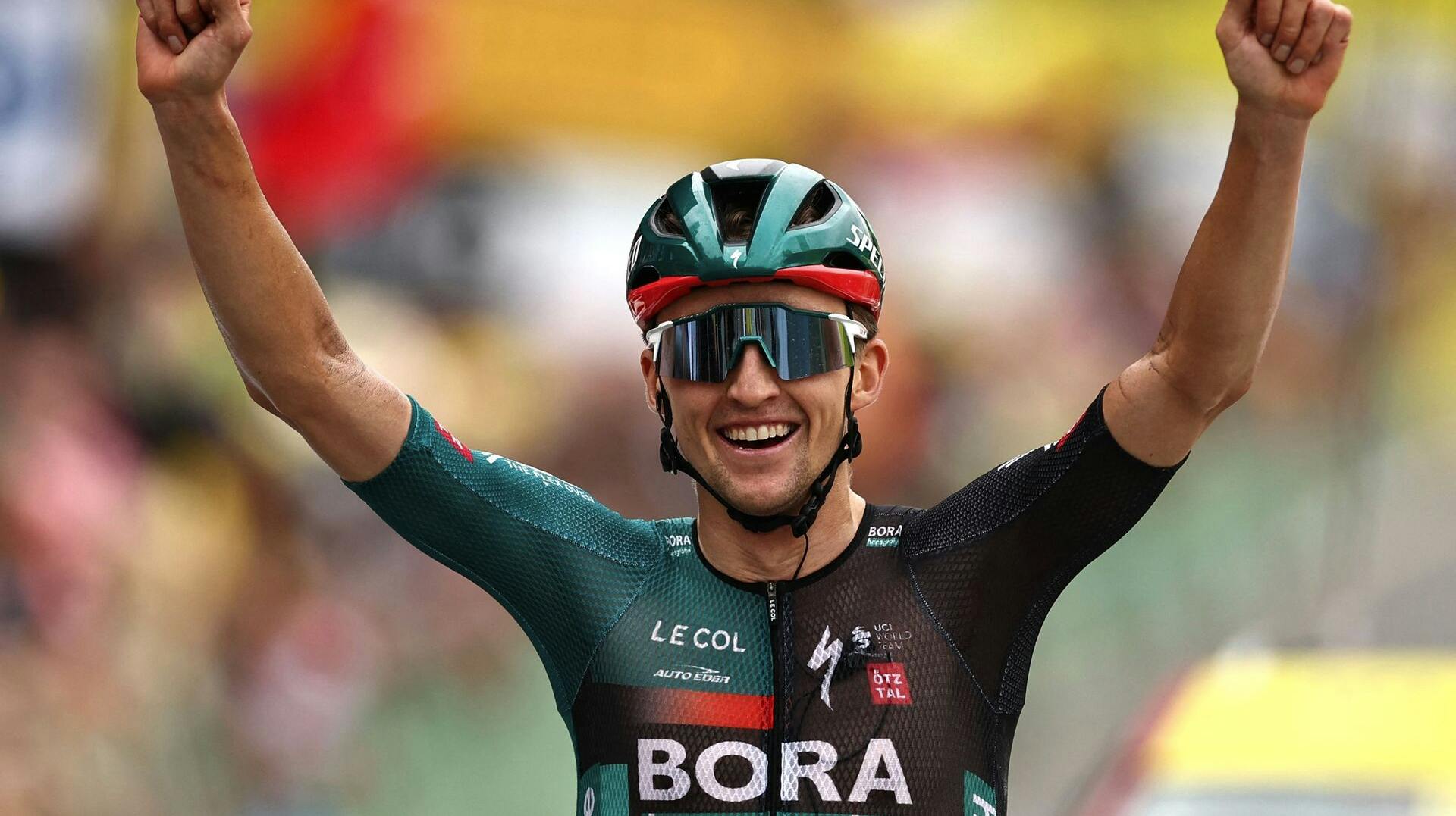 Jai Hindley vinder 5. etape af Tour de France. En etape hvor Jonas Vingegaard smadrede Tadej Pogacar.