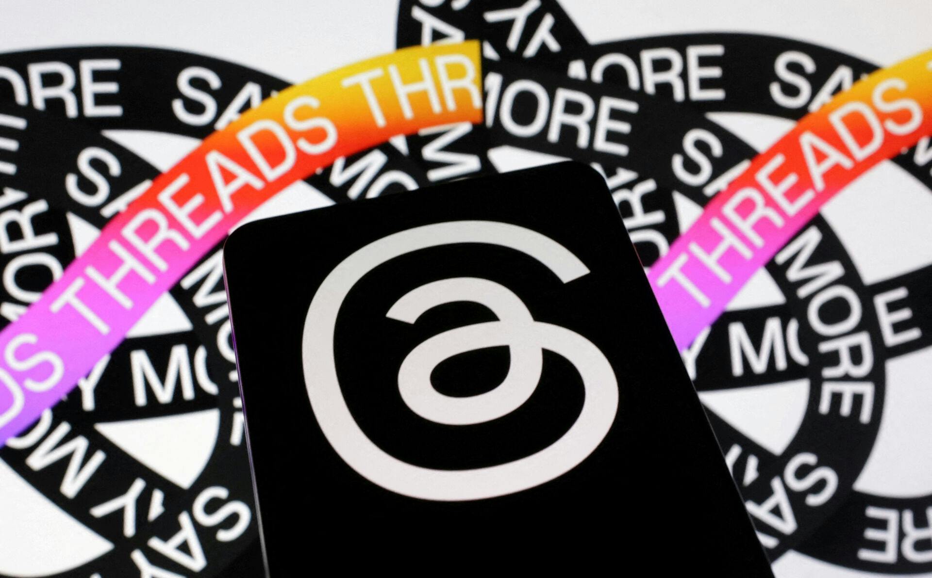 FILE PHOTO: Meta's Threads app logo is seen in this illustration taken July 4, 2023. REUTERS/Dado Ruvic/Illustration/File Photo