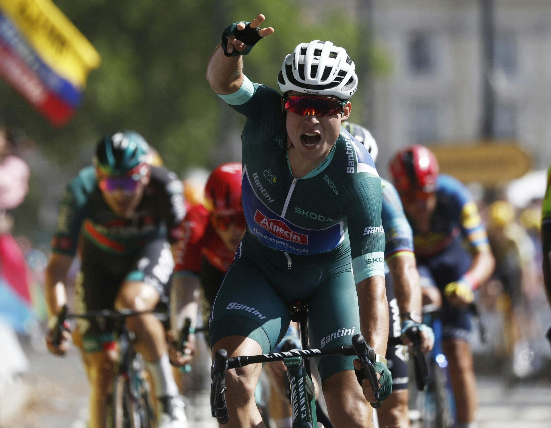 Jasper Philipsen tager sin tredje etapesejr i Tour de France i år.