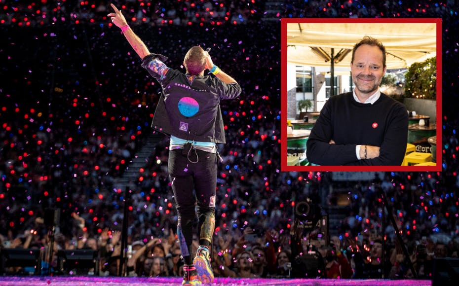 Jacob Riising har brugt de sidste to dage i Parken, hvor han har optrådt med ingen ringere end Coldplay.