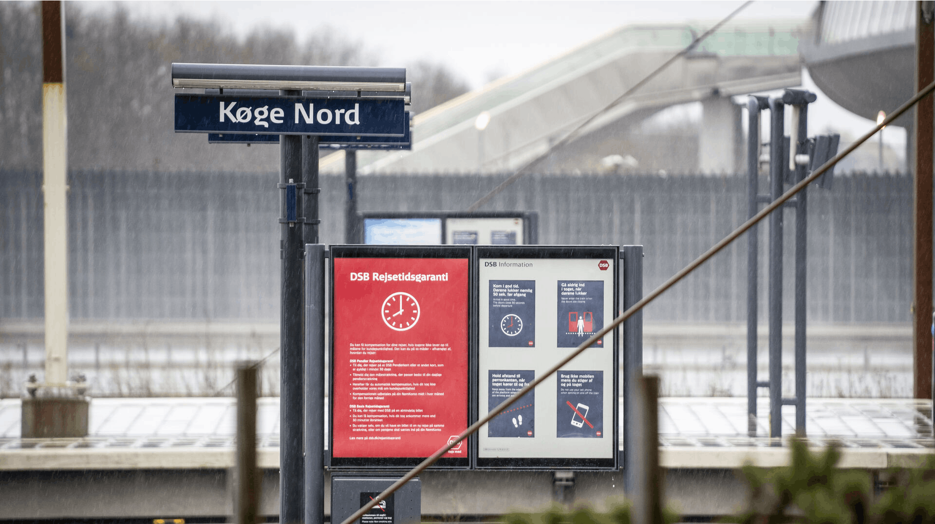 I øjeblikket kører der ingen tog mellem Køge Nord, Køge og Næstved.