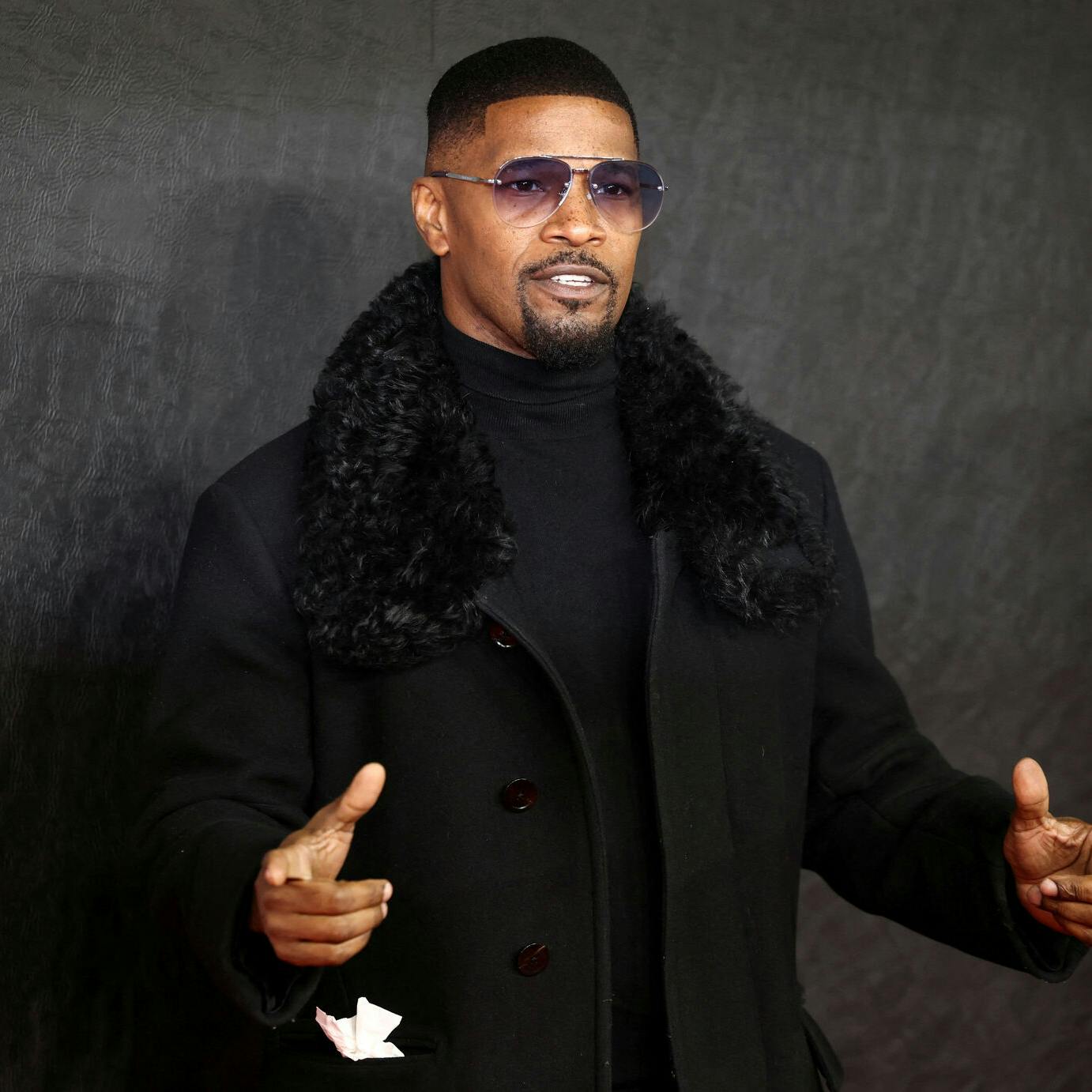 FILE PHOTO: Jamie Foxx attends the premiere of the film "Creed III" in London, Britain February 15, 2023. REUTERS/Henry Nicholls/File Photo