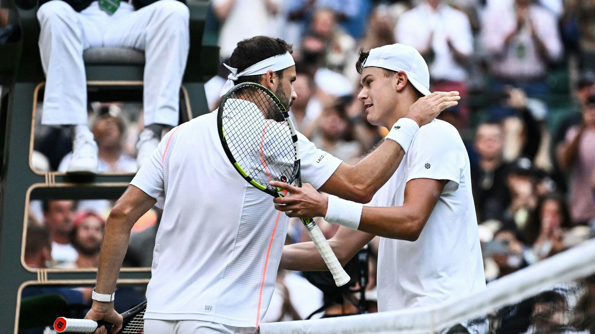 Holger Rune efter sejren over Grigor Dimitrov.