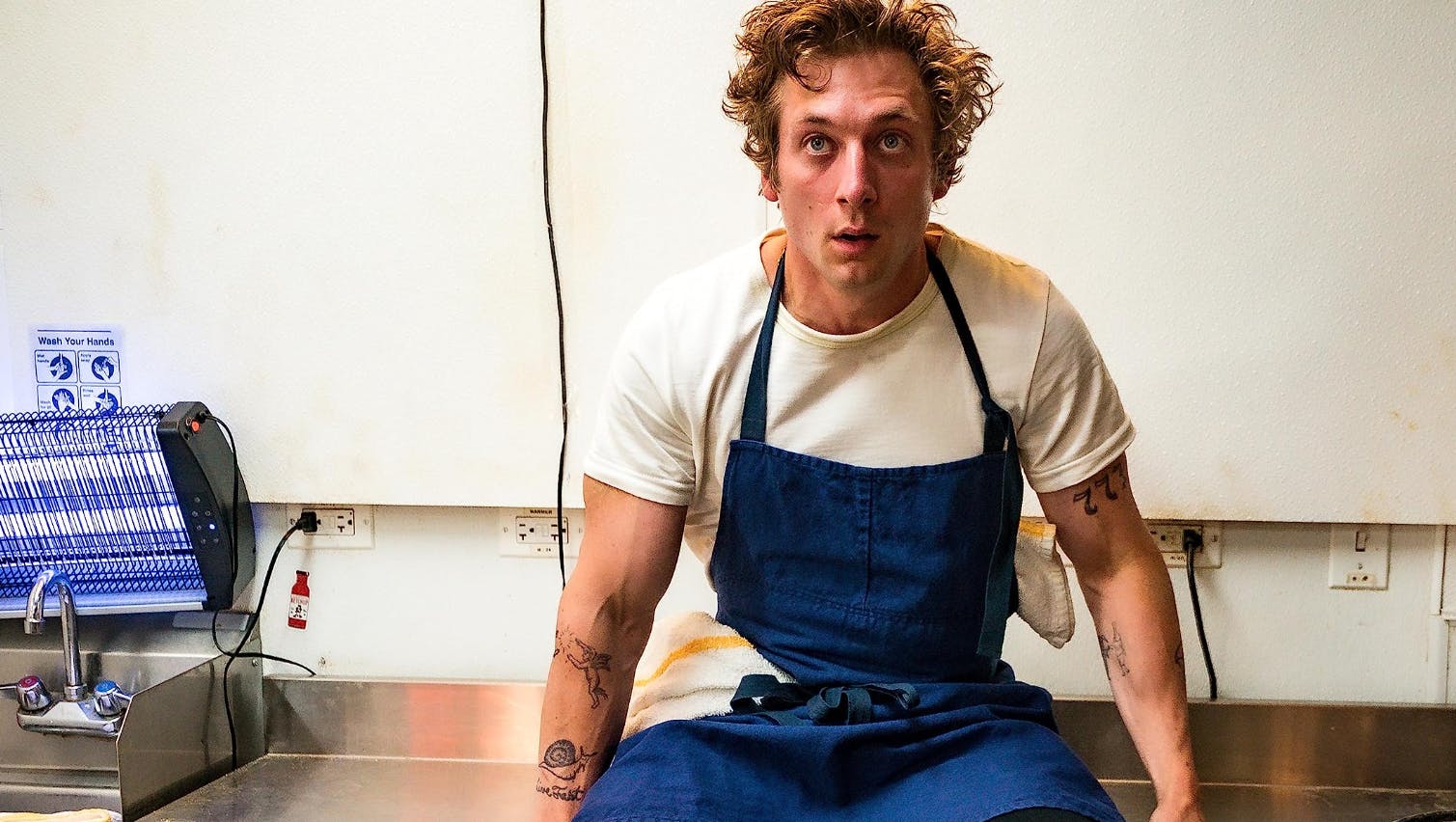 Jeremy Allen White som kokken Carmy i "The Bear" 