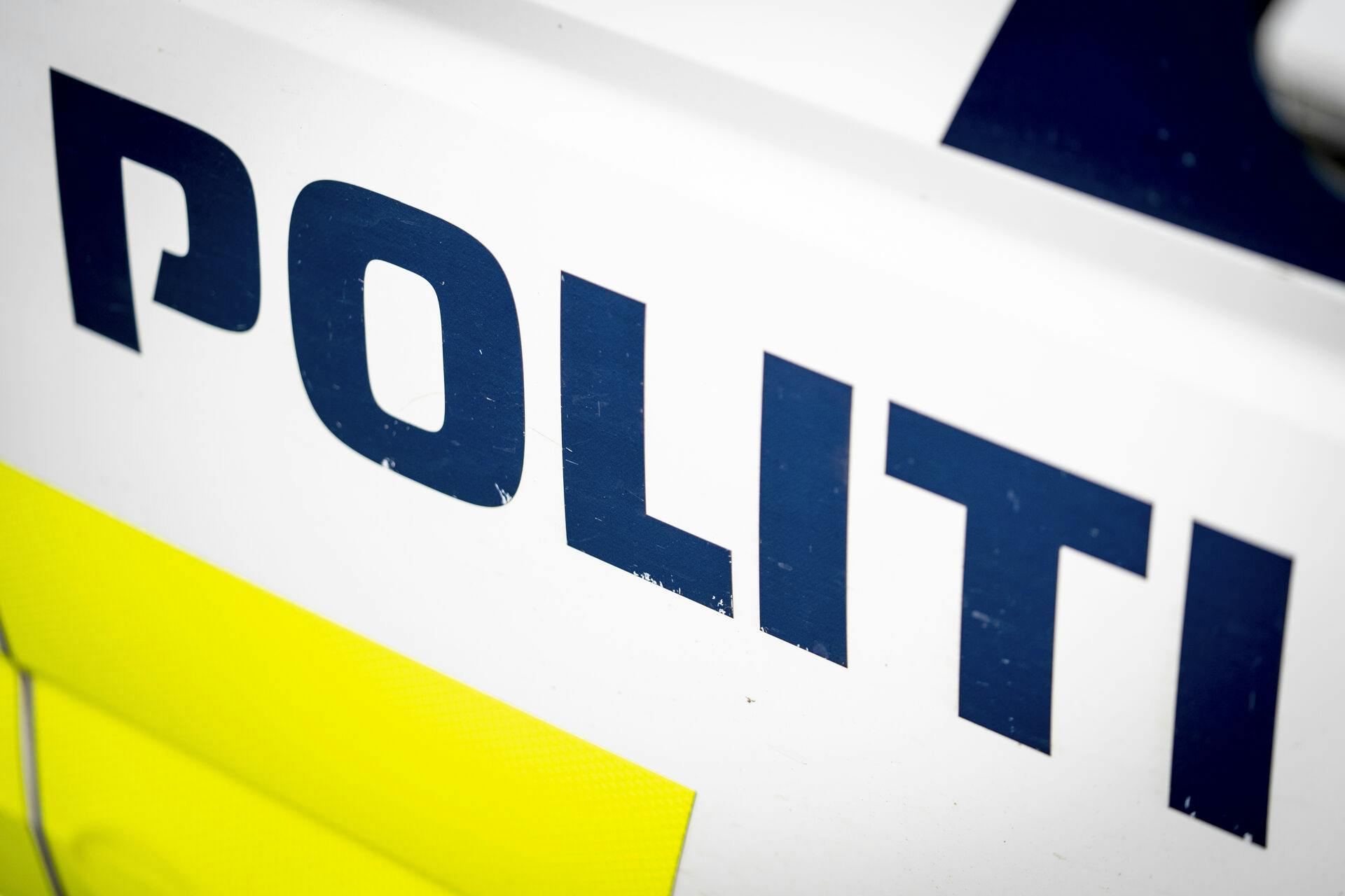Politibil i Næstved, mandag den 17. april 2023.. (Foto: Mads Claus Rasmussen/Ritzau Scanpix)