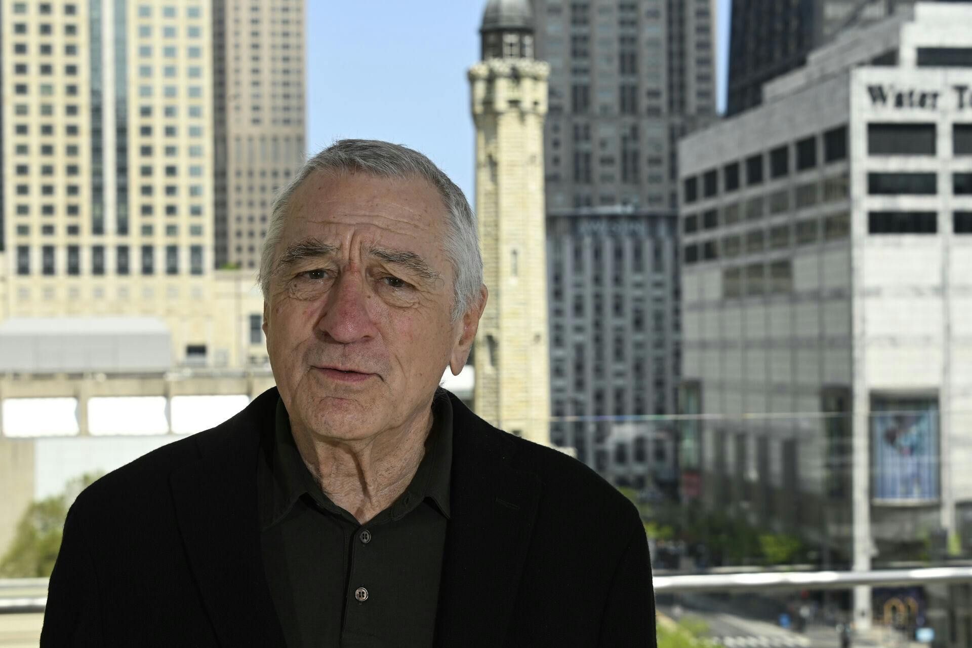 Robert De Niro poses for a portrait to promote the film "About My Father" on Sunday, May 7, 2023, at the Peninsula Hotel in Chicago. (Photo by Matt Marton/Invision/AP)