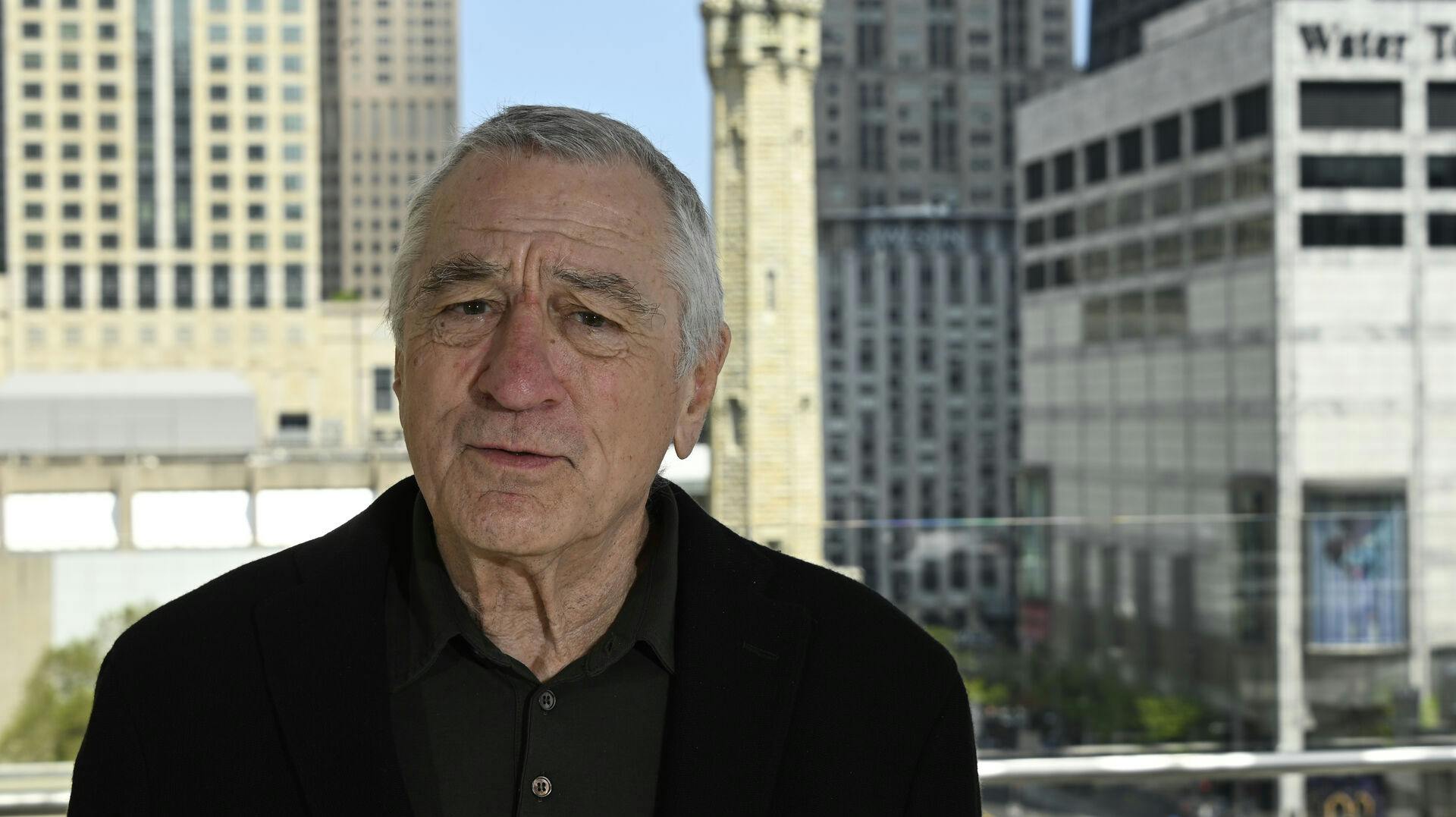 Robert De Niro poses for a portrait to promote the film "About My Father" on Sunday, May 7, 2023, at the Peninsula Hotel in Chicago. (Photo by Matt Marton/Invision/AP)