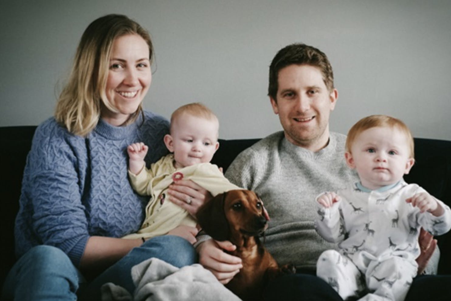 Her ses den lille familie sammen, inden Nick døde alt for tidligt i 2020.