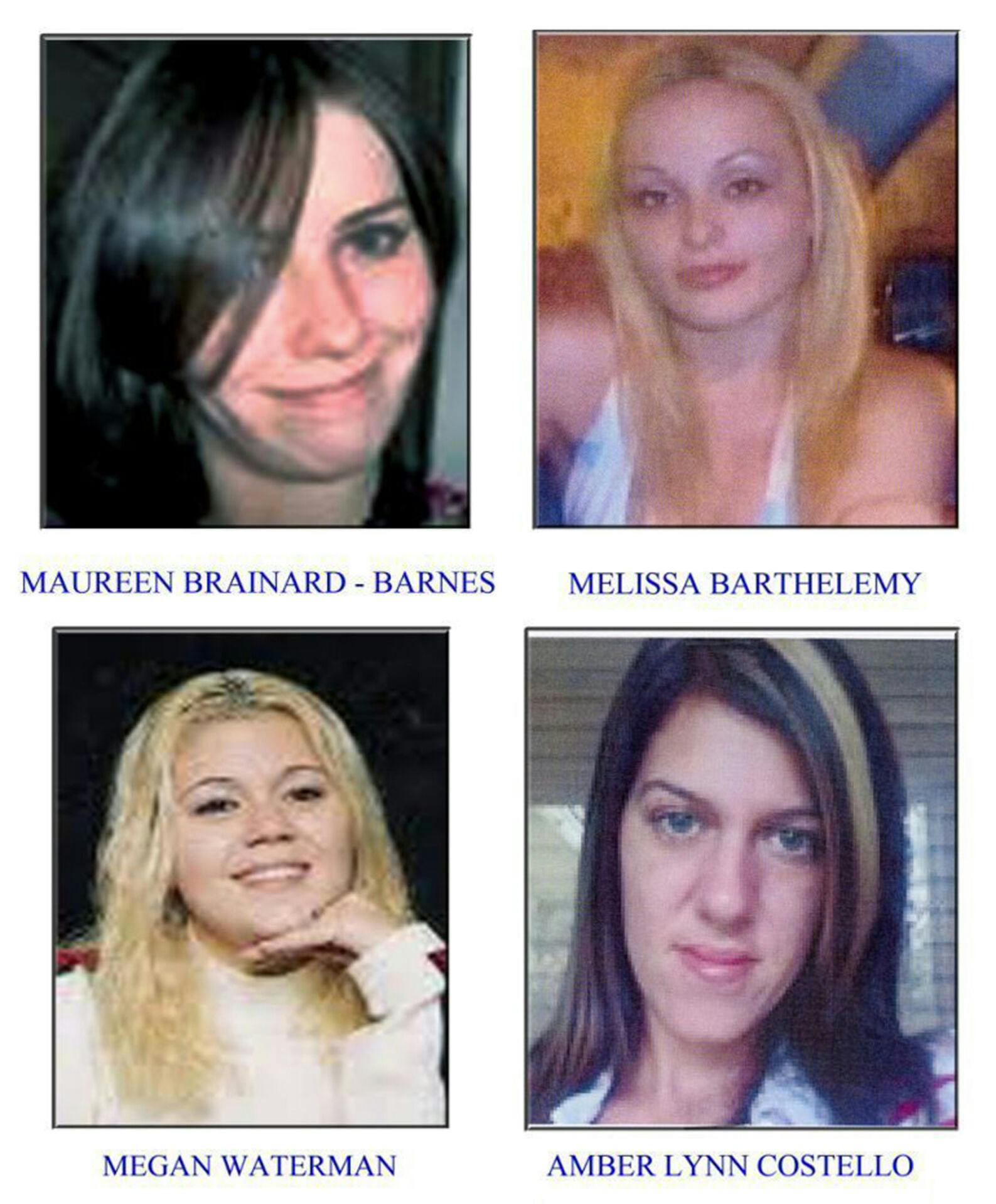 Maureen Brainard-Barne, Melissa Barthelemy, Megan Waterman og Amber Lynn Costello er alle blevet fundet døde i området. 