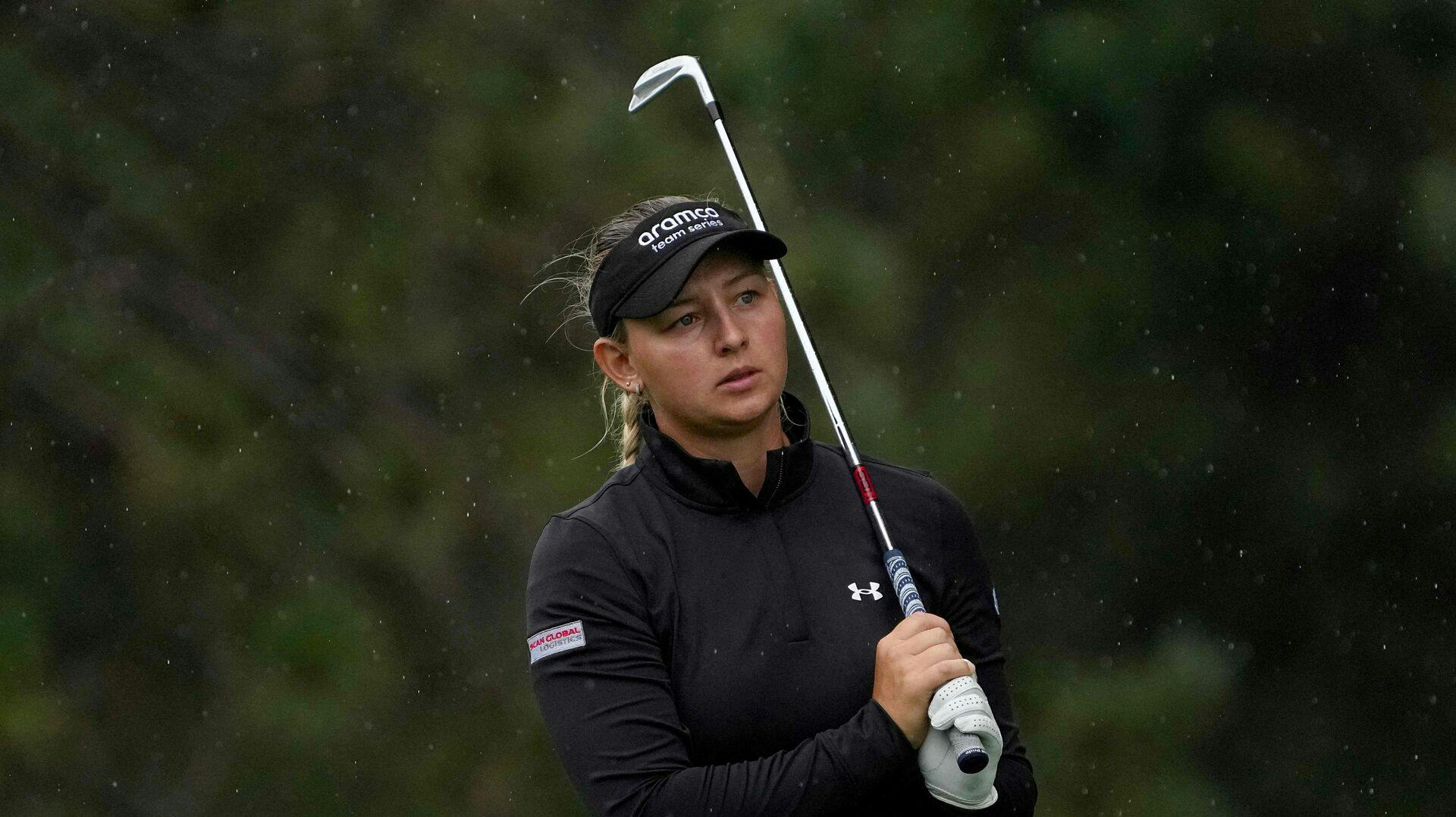 Emily Kristine Pedersen kæmper om den samlede sejr i Dana Open.