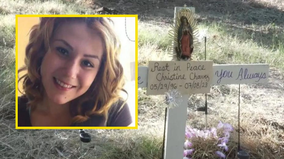 27-årige Christine Chavez er død, efter hun ved et uheld blev kørt over af en græsslåmaskine, mens hun lå og sov. 
