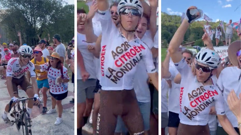 Benoît Cosnefroy havde en hel del overskud, da han lørdag klatrede op af finalebjerget Col de Joux Plane.