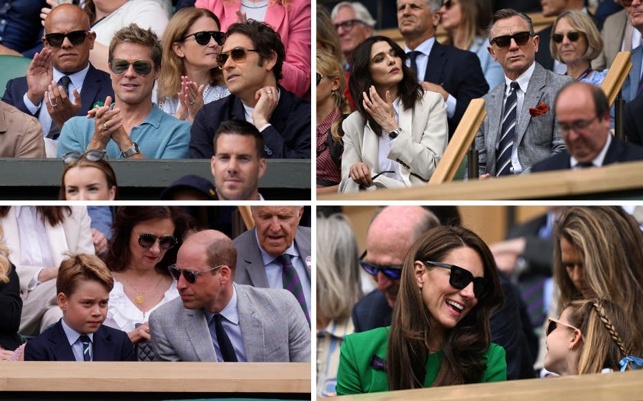 Hollywoodstjerner OG kongelige følger med i Wimbledon-finalen fra nærmeste hold.&nbsp;