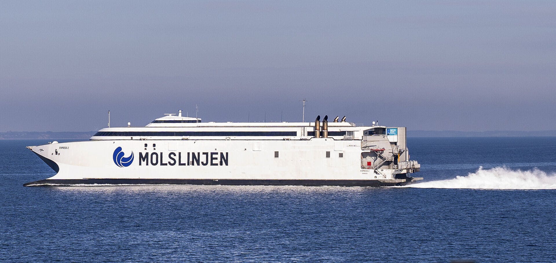 Molslinjen, Express 2 færge på Kattegat, 9. marts 2021.