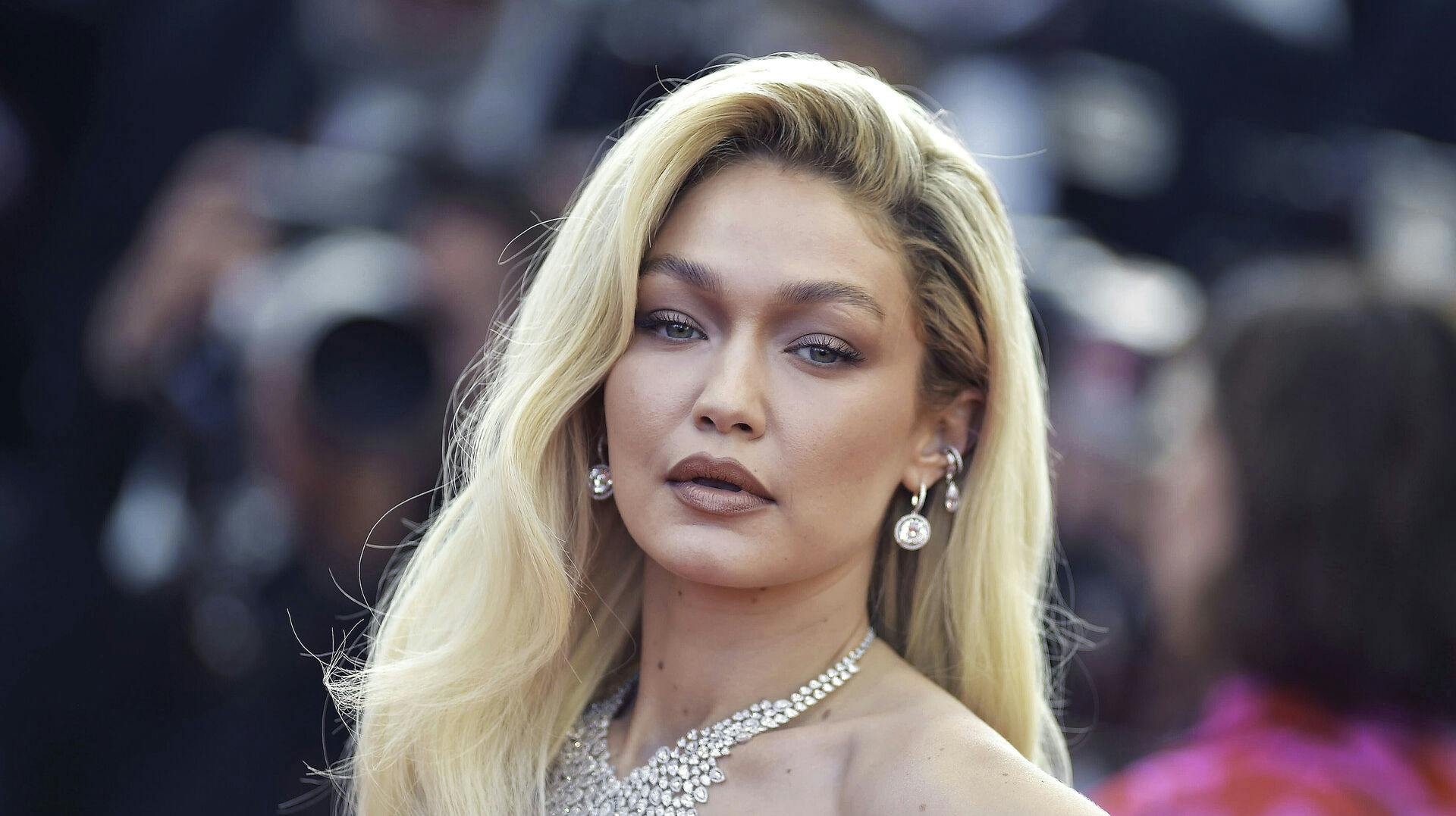 CANNES, FRANCE - MAY 21: Gigi Hadid attends the "Firebrand (Le Jeu De La Reine)" red carpet during the 76th annual Cannes film festival at Palais des Festivals on May 21, 2023 in Cannes, France. Photo by: Rocco Spaziani/picture-alliance/dpa/AP Images