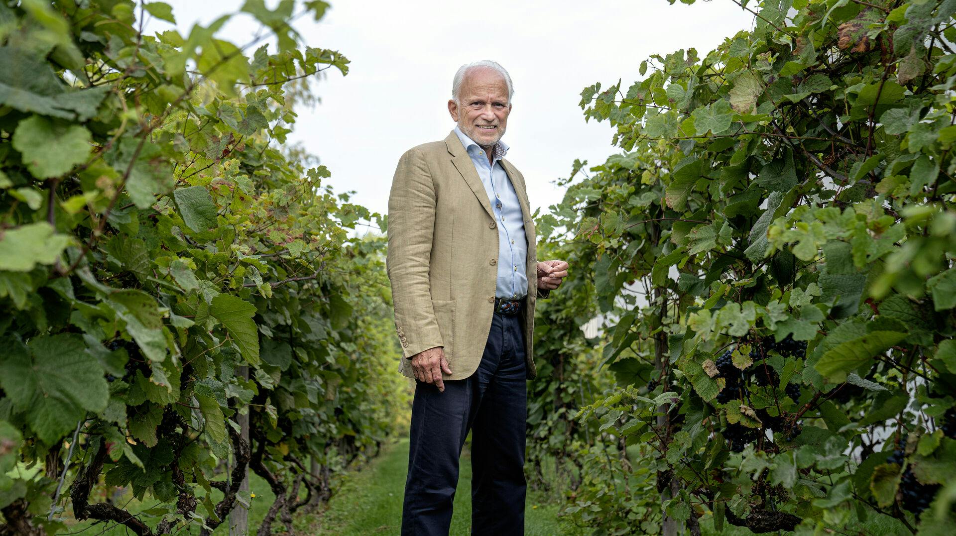 Ole Egede Paustian er blevet meget rig på at sælge vin. Nu får han Karsten Ree som nærmeste nabo.