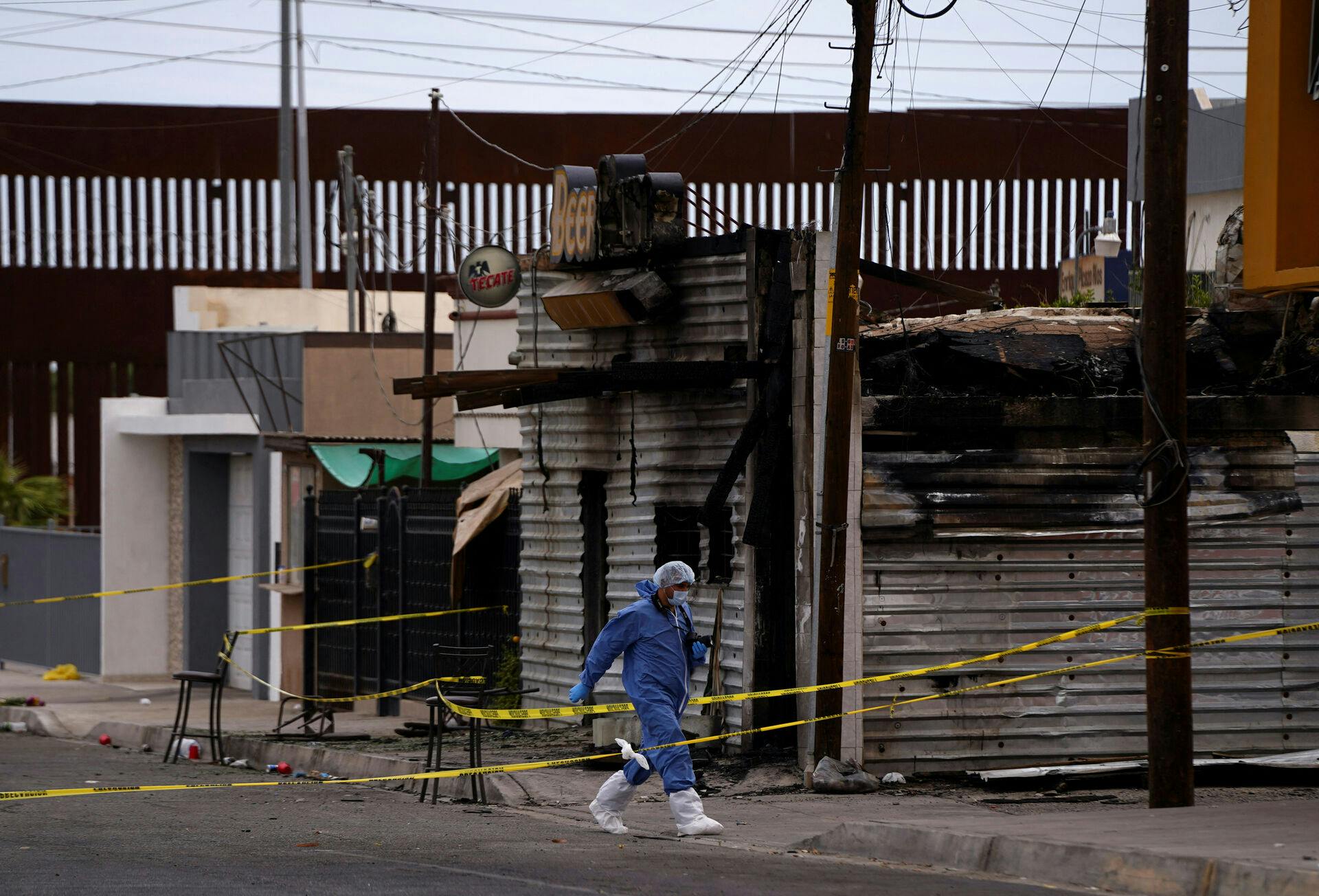 11 personer mistede livet i branden på en bar i Mexico. 