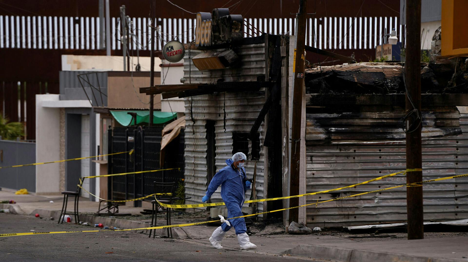 11 personer mistede livet i branden på en bar i Mexico.
