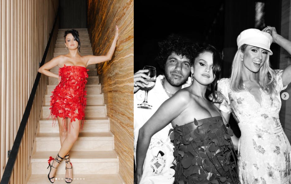Både i sort og hvid samt farver, lignede Selena Gomez en million til sin 31 års fødselsdag. Blandt gæsterne var flere kendisser, heriblandt Paris Hilton (th ….).&nbsp;