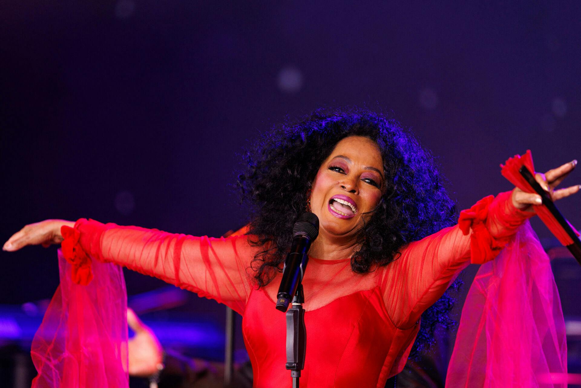 Diana Ross, singer and actor, performs at the closing of the 2023 Milken Institute Global Conference in Beverly Hills, California, U.S., May 3, 2023. REUTERS/Mike Blake