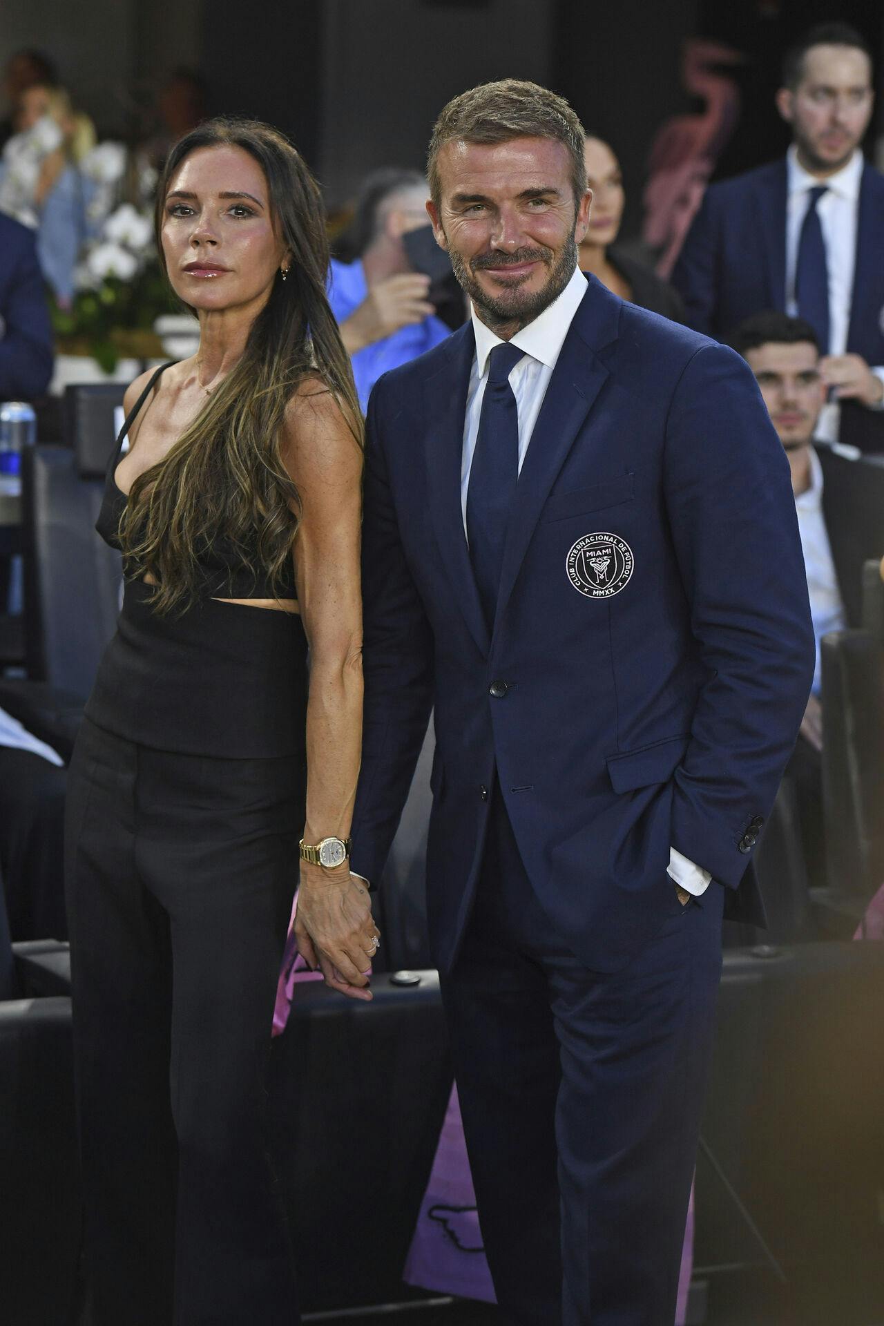 FORT LAUDERDALE FL - JULY 21: David Beckham and Victoria Beckham are seen as Lionel Messi of Inter Miami CF plays during his first game in a League's Cup match against against Cruz Azul at DRV PNK Stadium on July 21, 2023 in Fort Lauderdale, Florida. Credit: mpi04/MediaPunch /IPX