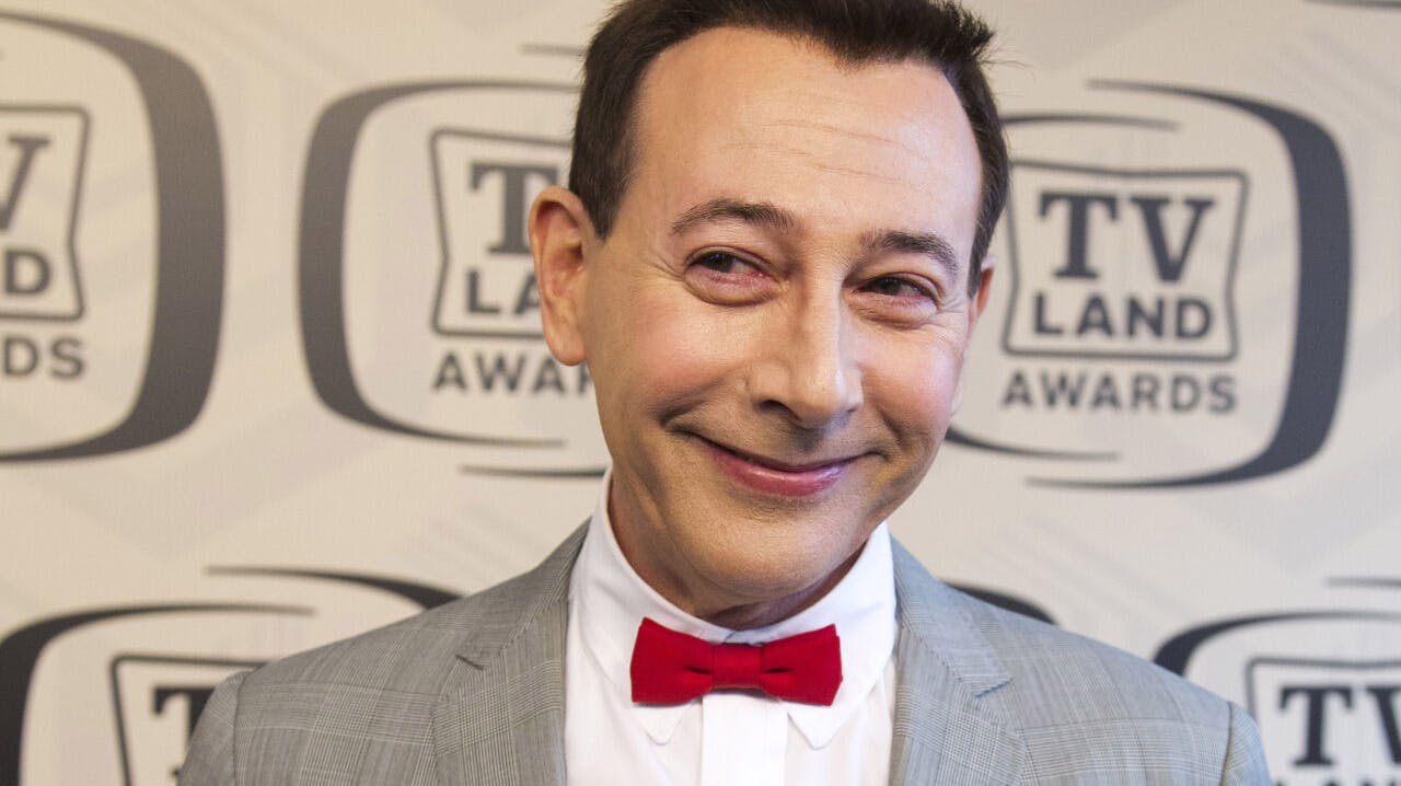 Paul Reubens arrives to the TV Land Awards 10th Anniversary in New York, Saturday, April 14, 2012. (AP Photo/Charles Sykes)