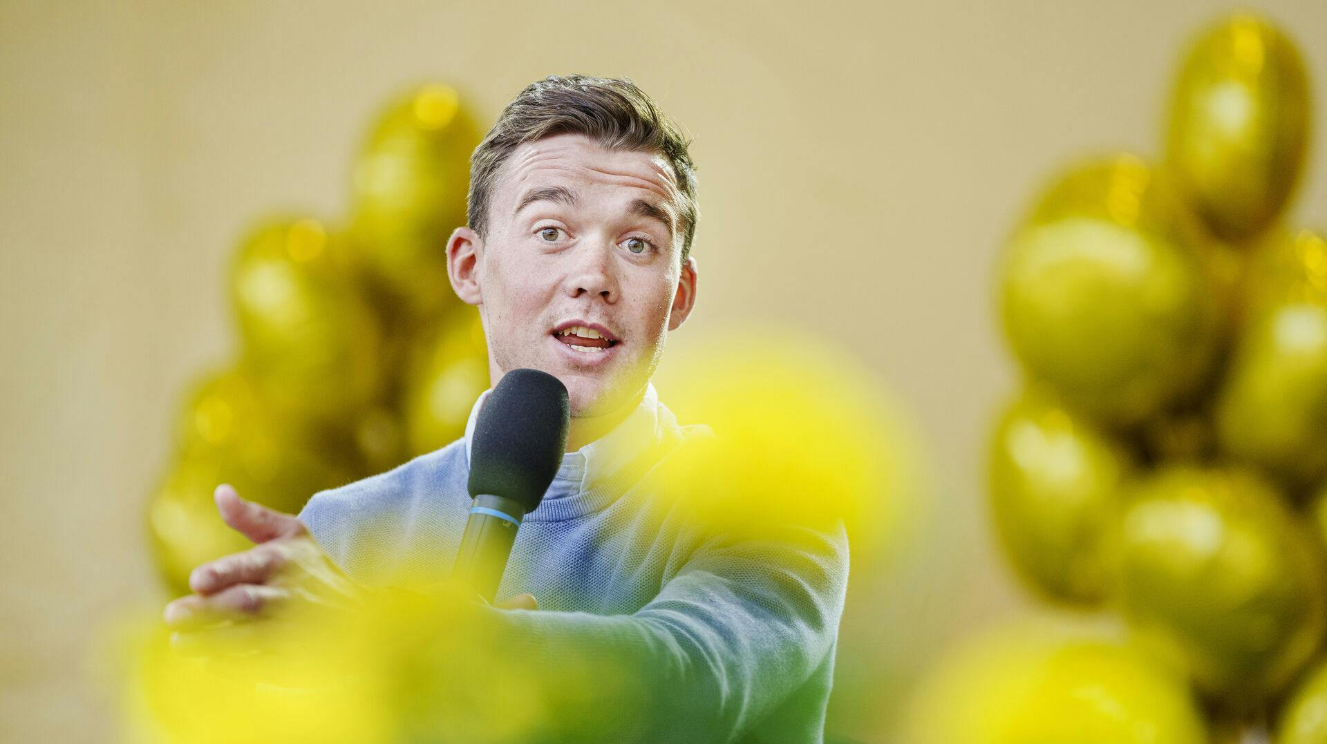 Mads Pedersen og Jonas Vingegaard hyldes i Tivoli onsdag den 26. juli 2023. Jonas Vingegaard vandt Tour de France for andet år i træk. (Foto: Liselotte Sabroe/Ritzau Scanpix)