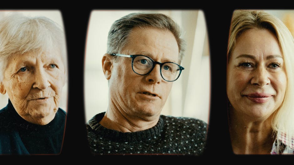 Fra venster mod højre er det den tidligere formand Inger Kløjgaard, den nuværende formand Finn Lund Nyby og til sidst den nye beboer Anamariia Joulie Fragtrup, der bare gerne vil være sig selv.